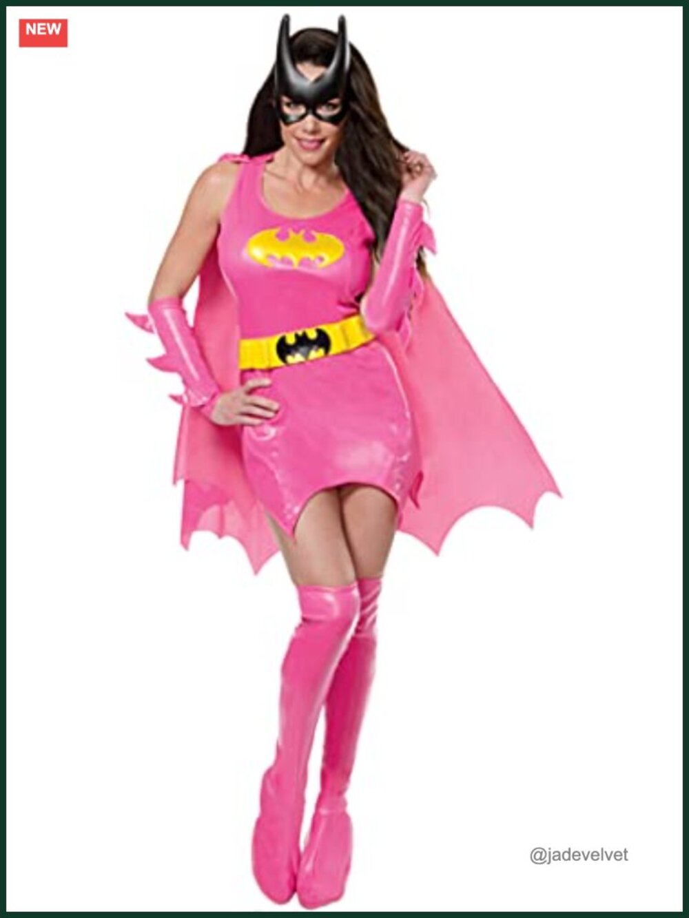 DC Comics Batgirl Costume Dress Cape Mask Belt Glovelets Boot Tops